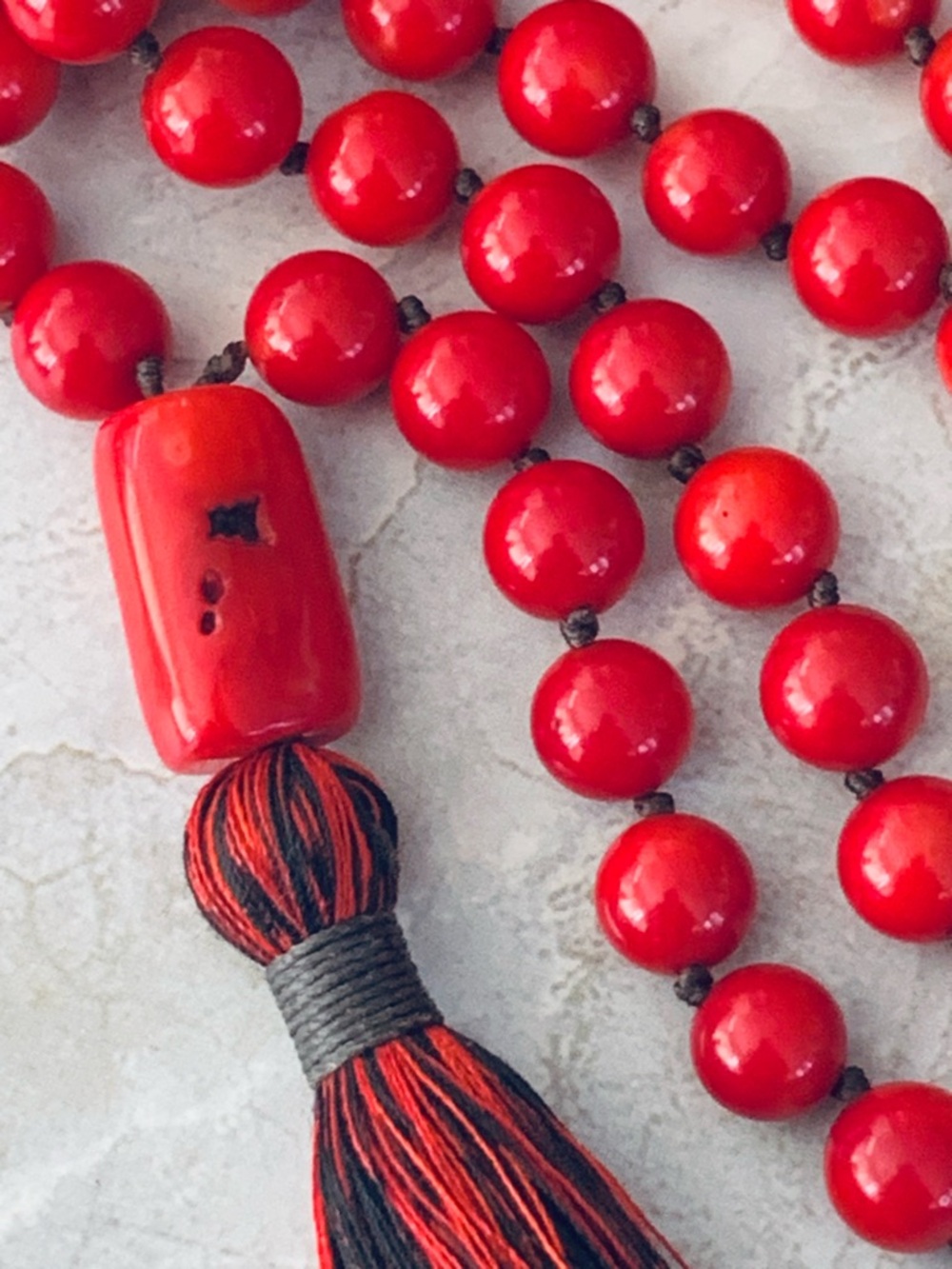 Red Coral 108 Bead MalaTassel
Necklace - Picture 2 of 5
